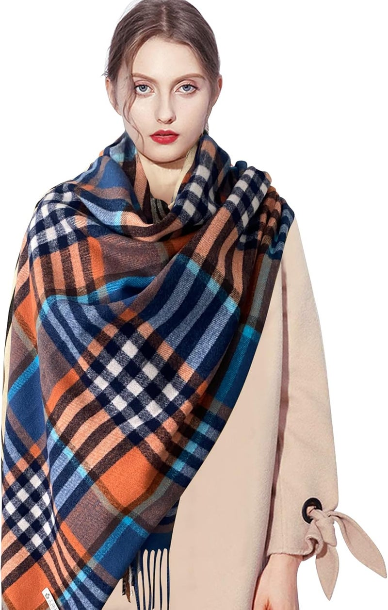 EXTREE Scarfs for Women Pashmina Silky Shawl Wrap for Evening Dressing Blanket Open Front Poncho Cape - Image 3